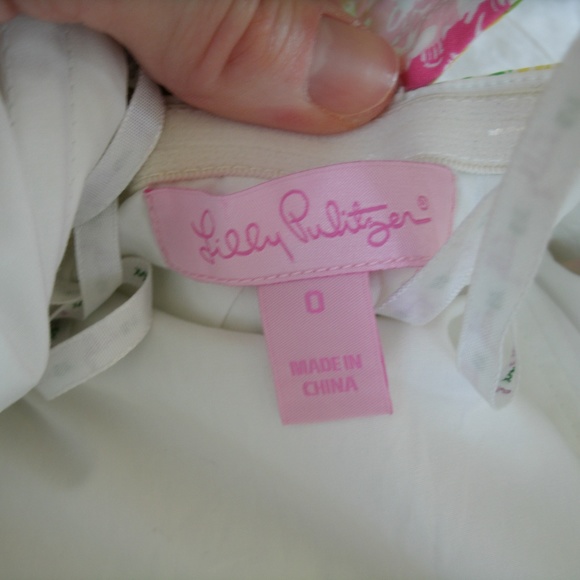 Lilly Pulitzer Dress Wing Ding Patch Franco Strapless Size 0 - Picture 4 of 8